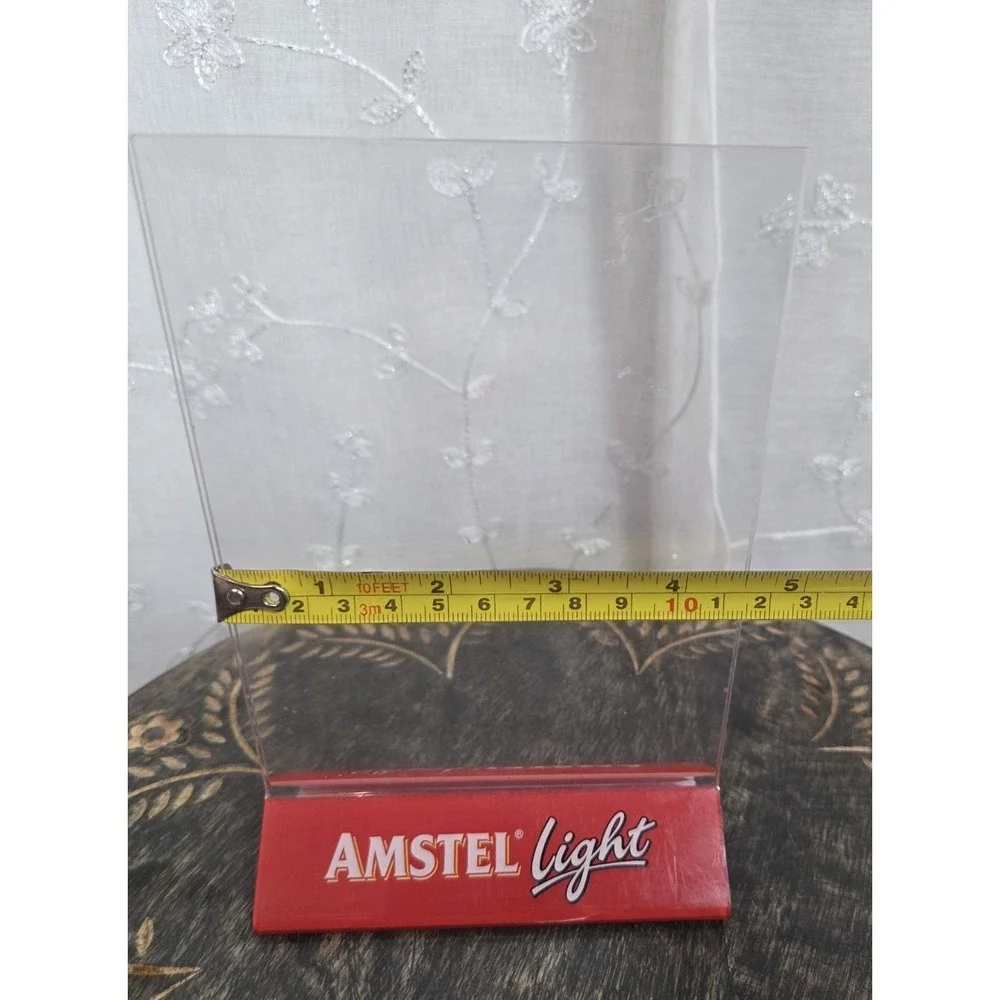 Amstel Light Beer Plastic Bar Table Menu‎ Sign Holder